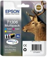 Cartridge Epson T1306, Multipack CMY, originál